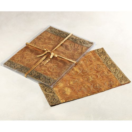 Gold Embroidered Table Linen Collection - Placemats (set of 4)