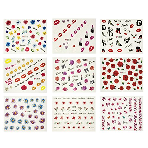 Bad Girl Nail Art Stickers 3D Self-Adhesive Acrylic Nail Art Supplies  Halloween Nail Stickers Sexy Lips Cool Girl Nail Designs Charm Fashion Nail  Decals for Women Manicure Decorations 12 Sheets : Amazon.in: