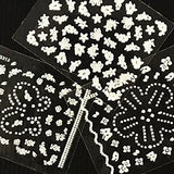 Wrapables 24 Sheets White Flowers, Dots & Crowns Nail Sticker Nail Art Set