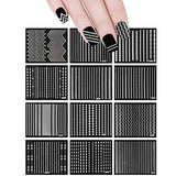 Wrapables 12 Sheets Holographic Nail Stickers