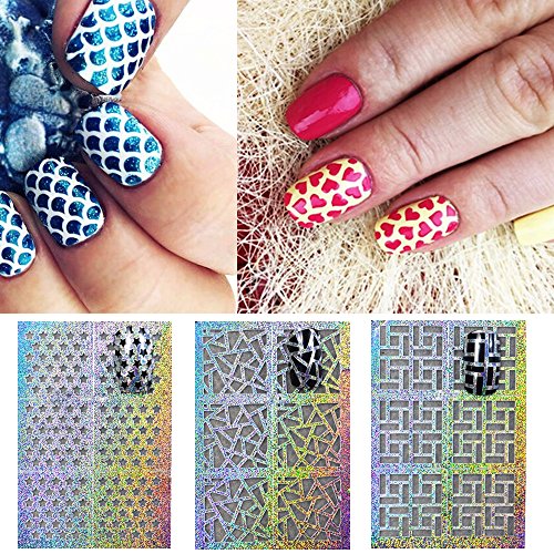 Wrapables 24 Designs Holographic Manicure Nail Art