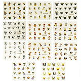 Wrapables Fingernail Tattoo Nail Art Water Nail Tattoos Water Transfer Slide Tattoos Nail Decals, Dogs (11 Designs/220 Nail Tattoos)