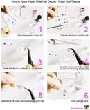Wrapables Mermaids & Unicorns Nail Art Water Slide Nail Decals (10 Sheets)