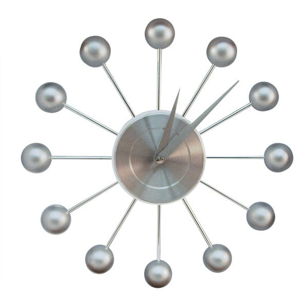 Orbit Wall Clock - Silver