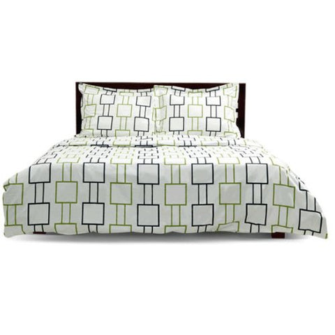 Squares - Green, Pillow Shams (pair), Standard