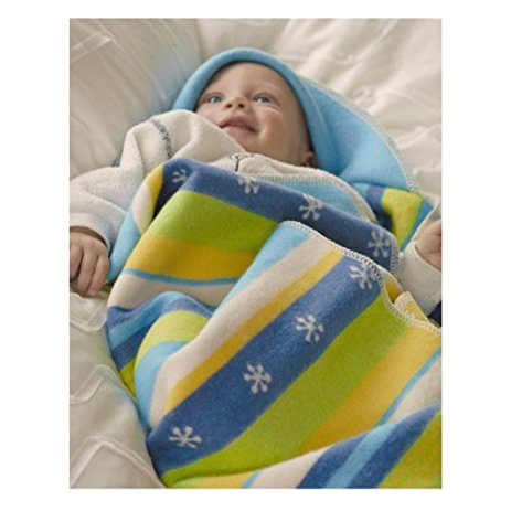 Juwel Baby Stripe Blanket - Blue/Green