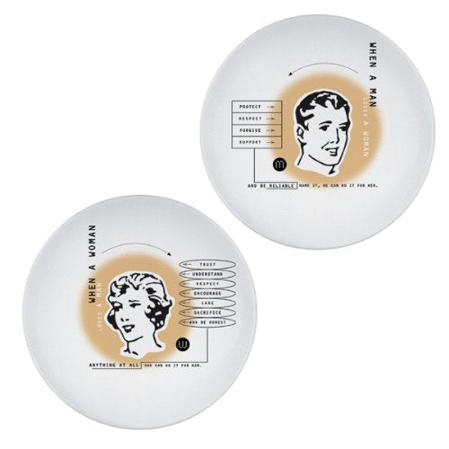 Faces of Love Dish (set of 2)