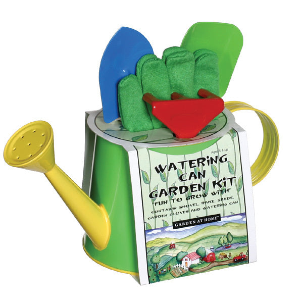 Kid's Watering Can Garden Kit - Blue/Green