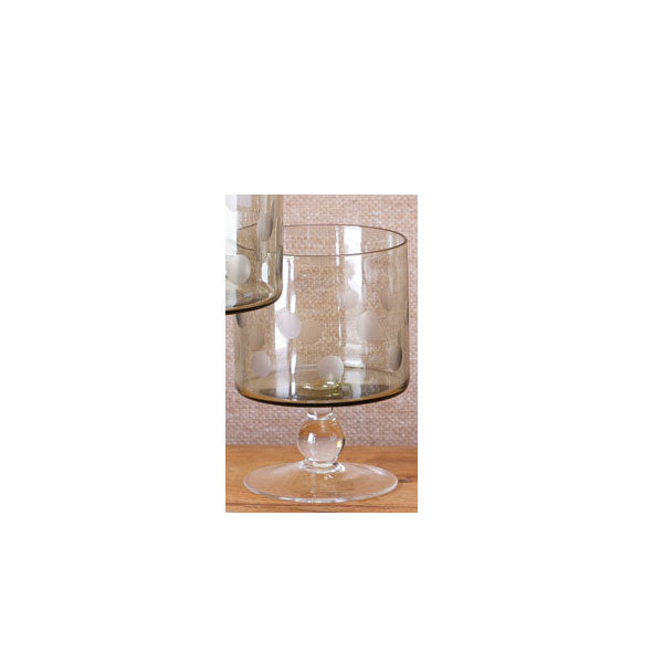 Sage Etched Dot Double Old-Fashioned (set of 4)