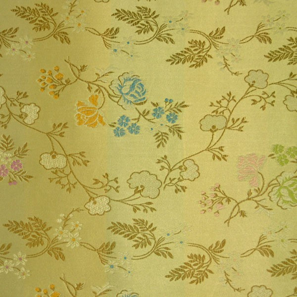 Wrapables 17" x 26" Floral Satin Brocade Decorative Gift-Wrapping Paper (Set of 3, Total 6 Sheets- Golden Peony