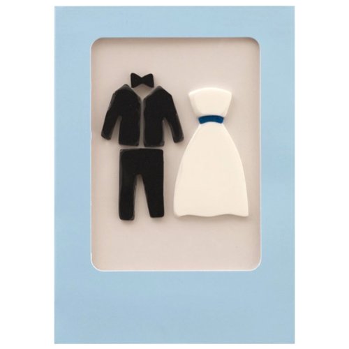 Bride & Groom Wedding Gel Gem Greeting Card