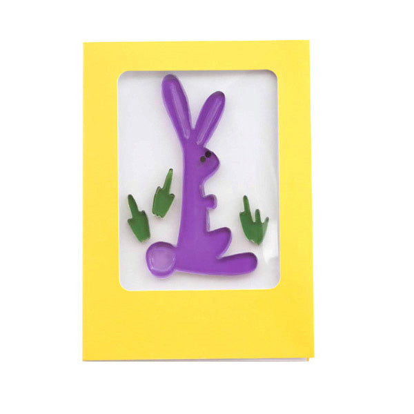 Easter Gel Gem Greeting Card - Hippity hoppity