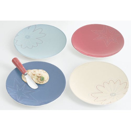 Faded Stars Appetizer Plates (Set of 4)