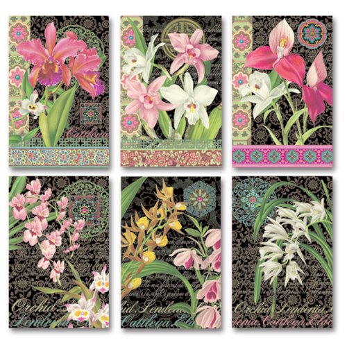Midnight Orchids Note Card Set