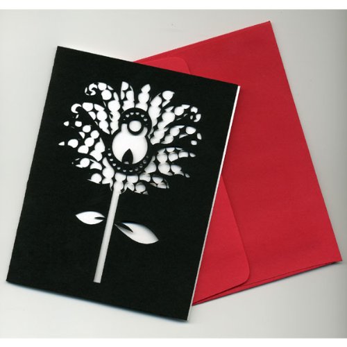 Black & White Passion Flower Note Cards (set of 5)