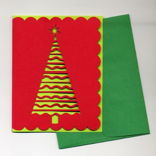 Classic Christmas Tree Greeting Cards (set of 5)