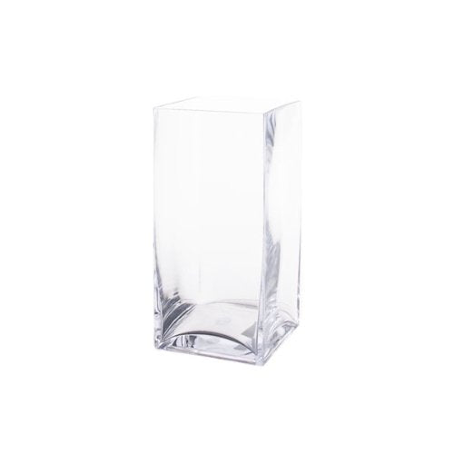 Block Glass Vase - 12" H
