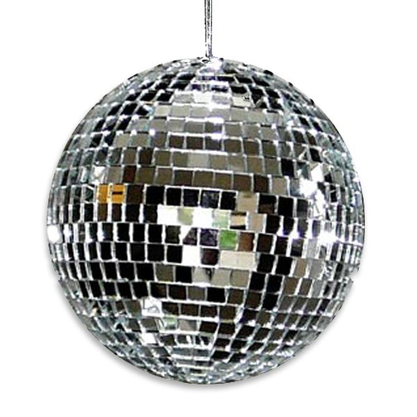 Disco Ball Ornaments - 10", Silver