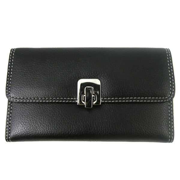 Silver Buckle Long Wallet