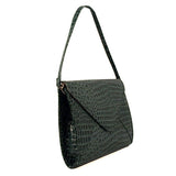 Green Patent Embossed Handbag