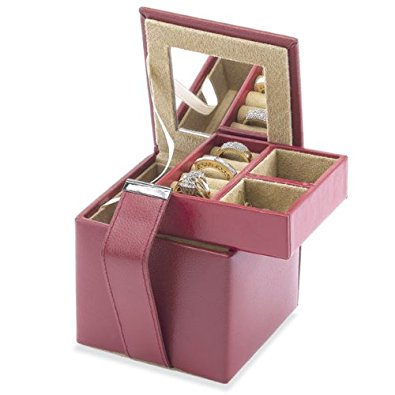 Mini Square Leather Jewelry Box