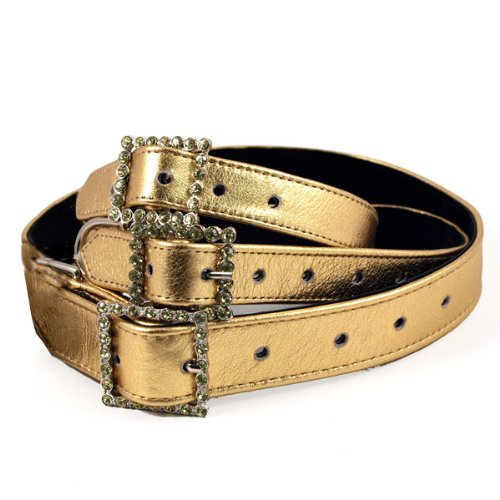 Metallic Gold Rhinestone Dog Collar