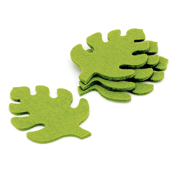 Leaf Cutout Coasters (set of 4) - Light Green