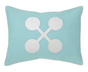 DwellStudio Applique Boudoir Pillow - Jack, Aqua