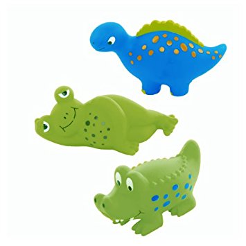 Animal Crackers Squirt Bathtub Toys (set of 3)