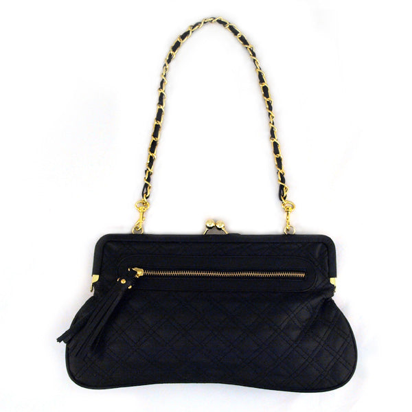 Cardiff Quilted Clutch - Black