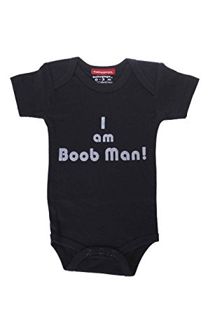 I am Boob Man! Black Bodysuit