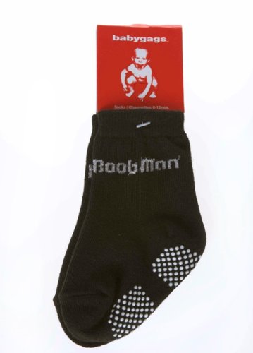 Wrapables Boob Man Black Baby Socks (0-12M)