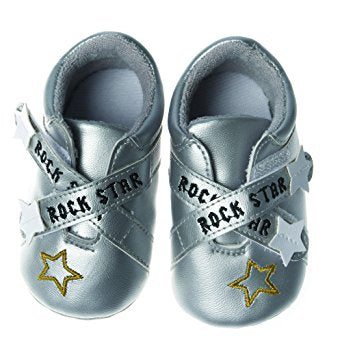 Rock Star Silver Baby Shoes