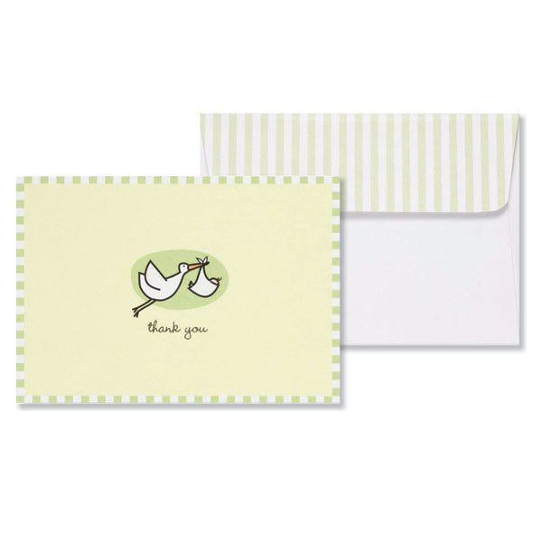 Baby Stork Thank You Note Cards