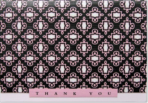 Pink Ascot Thank You Note Cards