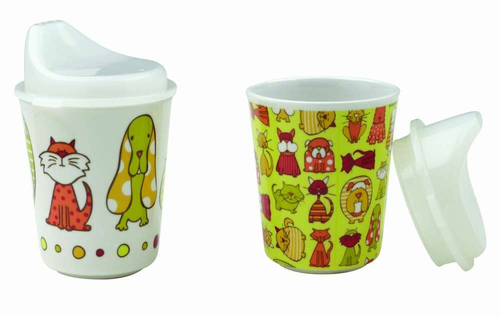 BowMeow Dinnerware Collection - Sippy Cups, Set of 2