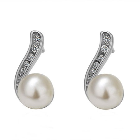 Elegant Faux Pearl Accent Earrings