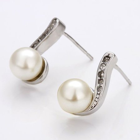 Elegant Faux Pearl Accent Earrings