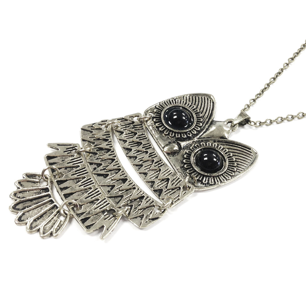 Tibetan Silver Night Owl Necklace