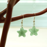 Green Aventurine Starfish Dangle Earrings