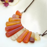 Multi-Colored Agate Necklace, 17.5 inches