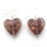 Glazed Heart Drop Earrings