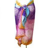 Vibrant Floral Chiffon Sarong Beach Wrap