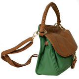 Mali Green Two Tone Handbag / Shoulder Bag