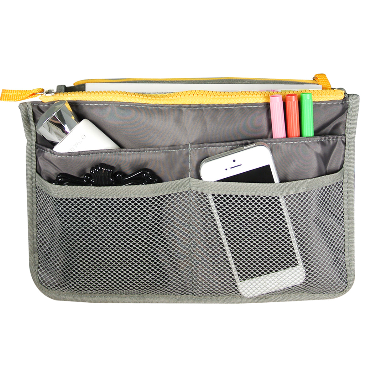 Wrapables Bag Insert/Travel Organizer, Unisex, Grey