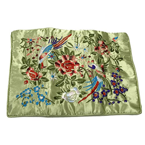 Large Silk Embroidered Jewelry Rolls