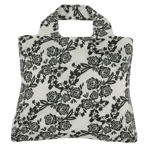 Envirosax Black Rose Rosa Reusable Shopping Bag