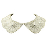 Cream Collar Necklace with Faux Pearls and Snowflake Accents