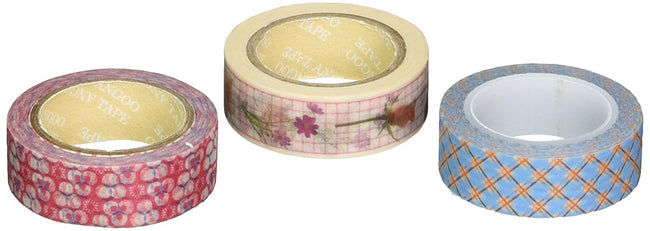Wrapables Deco Flower Japanese Washi Masking Tape (Set of 3)