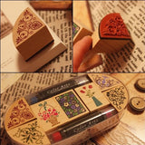 Rubber Stamp Set, 7pc set + 2 ink pens